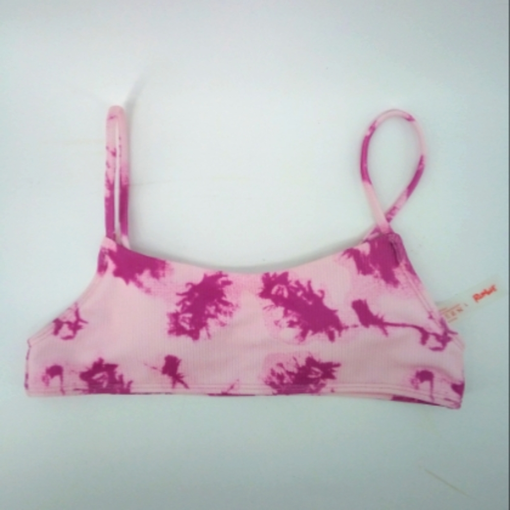 Romwe Purple Tie Dye Bikini Top Lightly Padded L Beach Surf Pool Resort Cruise - Picture 2 of 7